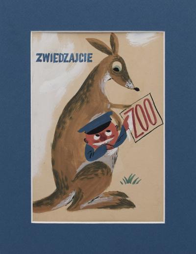 Zwiedzajcie ZOO - projekt ilustracji, lata 60. XX w.