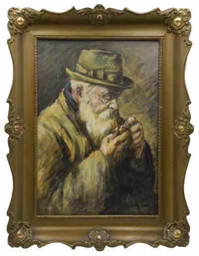Portret mężczyzny z fajką