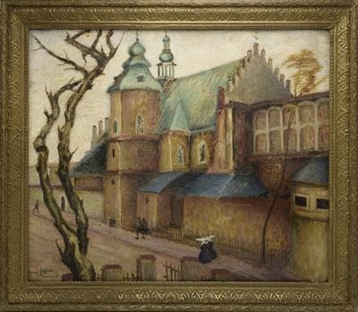 Przed kościołem Norbertanek w Krakowie, 1934