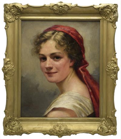 Dziewczyna w czerwonej chuście, 1905