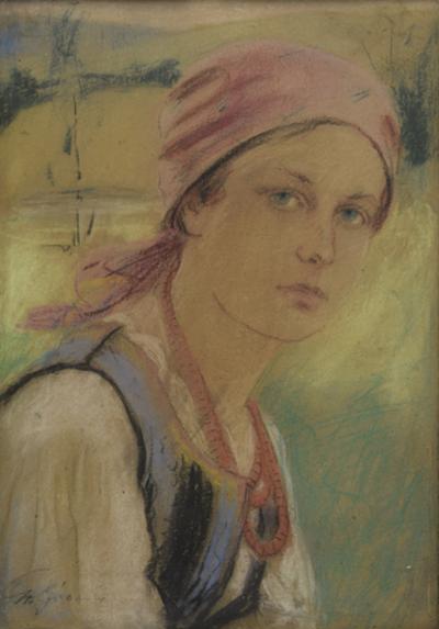 Portret góralki w gorsecie