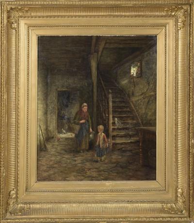 Scena we wnętrzu [Babcia z wnuczką], 1891