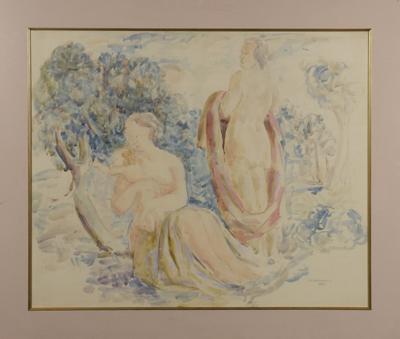 Scena rodzajowa w ogrodzie, 1937