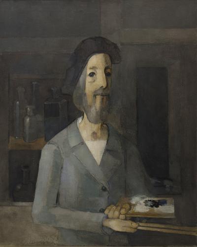 Autoportret z paletą, 1991