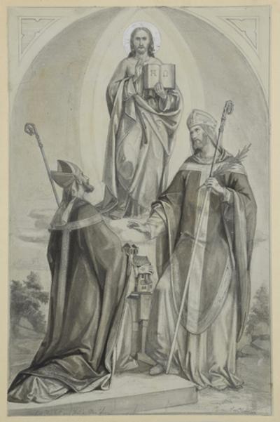 Patroni Polski - św. Wojciech i św. Stanisław z Chrystusem