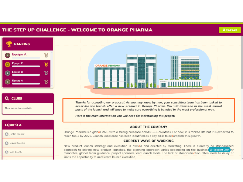 Virtual training escape room