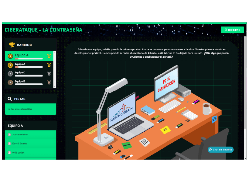 Escape room virtual de ciberseguridad y de desarrollo de carrera