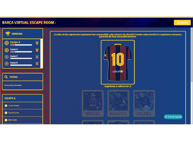 Juego virtual para los eventos de FCB