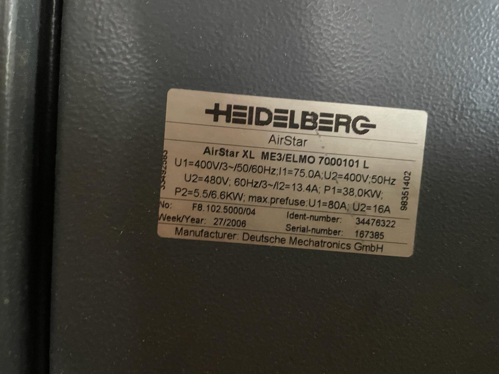 Offer 373018, a HEIDELBERG XL 105-5 from 2006