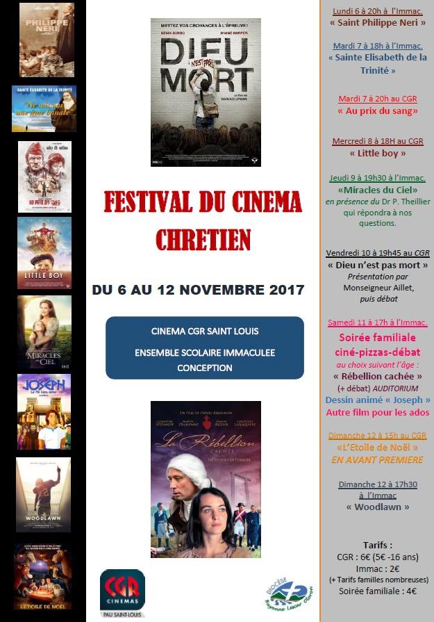 Festival du film chrétien à Pau du 6 au 12 novembre