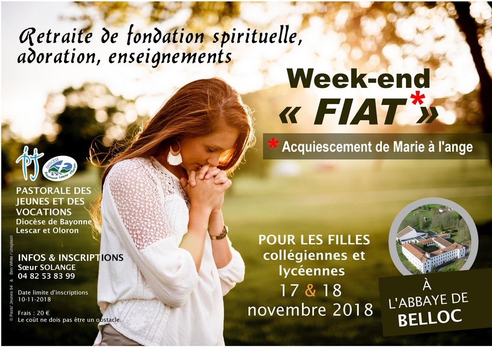 Week-end «Fiat» à Belloc pour réfléchir à l'appel de Dieu pour les filles