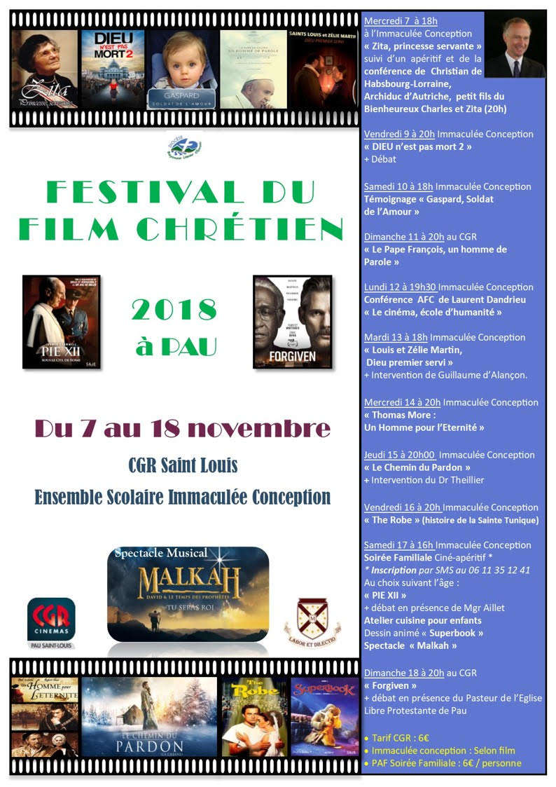 2 ème festival du film chrétien à Pau.