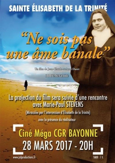 Projection d'un film sur sainte Elisabeth de la Trinité le 28 mars 2017 à Bayonne