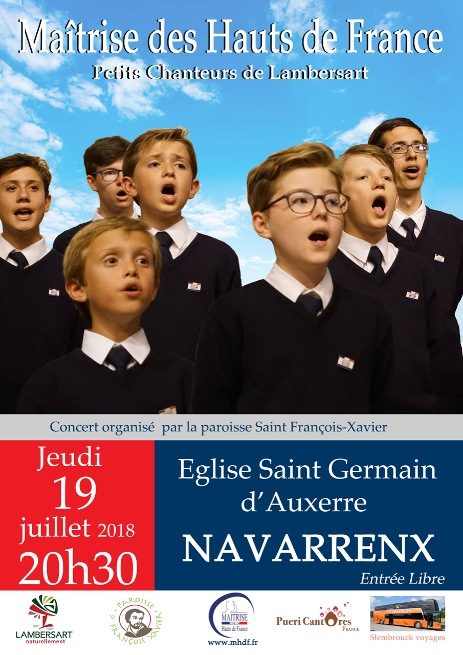 Concert de la Maîtrise des Hauts de France - Jeudi 19 juillet à 20h30 à Navarrenx