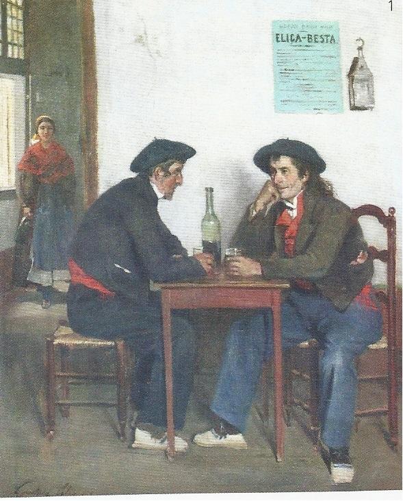 Le bar basque par Gustave Colin 1867