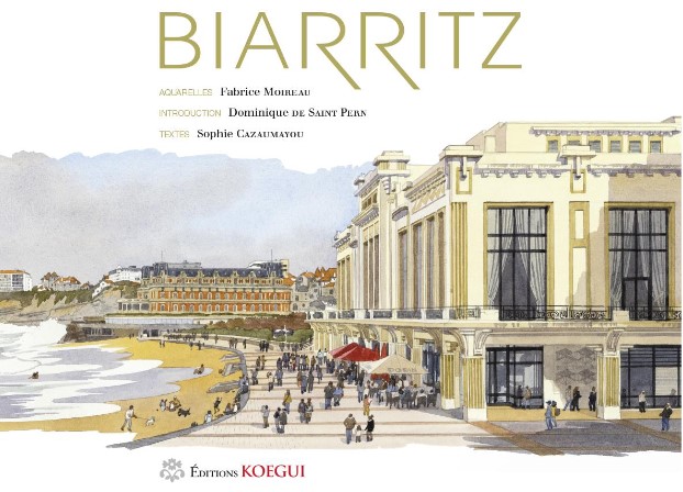 Balade personnalisée de Biarritz avec l'aquarelliste Fabrice Moireau