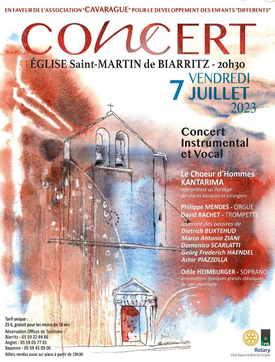Biarritz : concert caritatif du Rotary Club Bayonne-Biarritz-Anglet à Saint-Martin