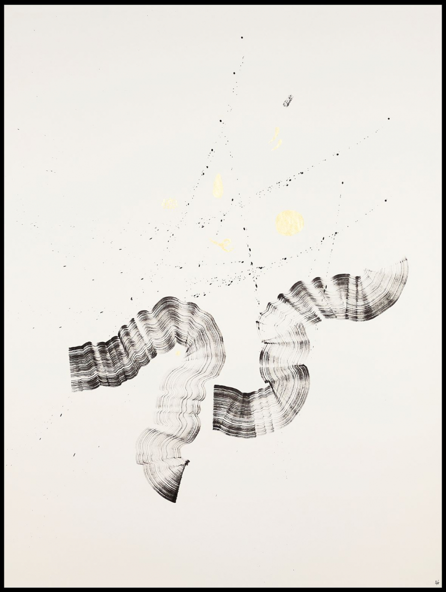 N°266, 2024, encre et feuille d'or 24 carats sur papier Arches, 46 x 61 cm.jpg