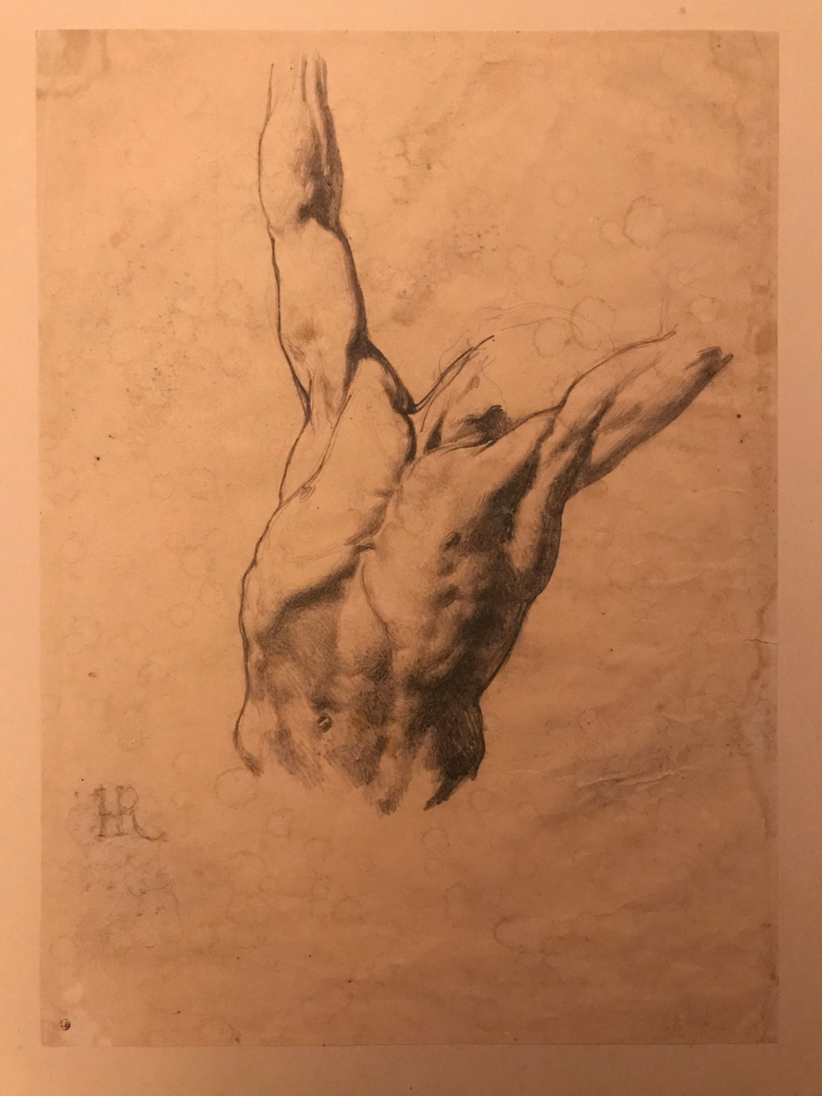 Henri Regnault (1843-1871), Torse d'homme nu, mine de plomb sur papier, 35x25,5 cm musée Bonnat.jpg