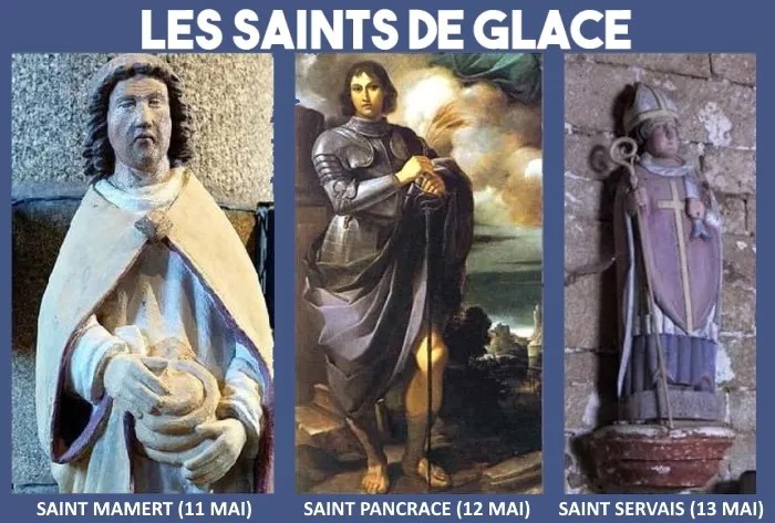 Mamert, Pancrace et Servais, "les saints de glace"