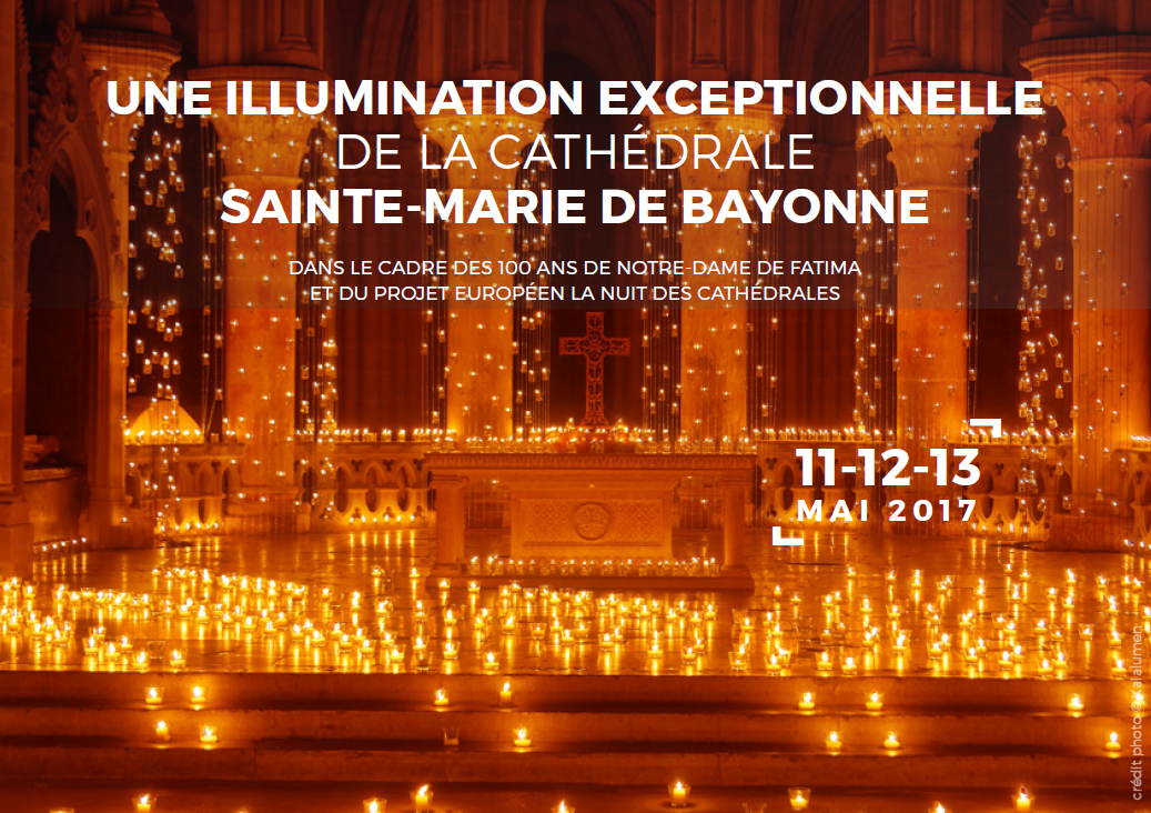 Les nuits illuminées de la cathédrale de Bayonne