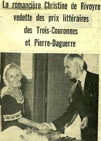 1973 : Christine de Rivoyre, lauréate des Trois Couronnes et disparition de Pierre d'Arcangues