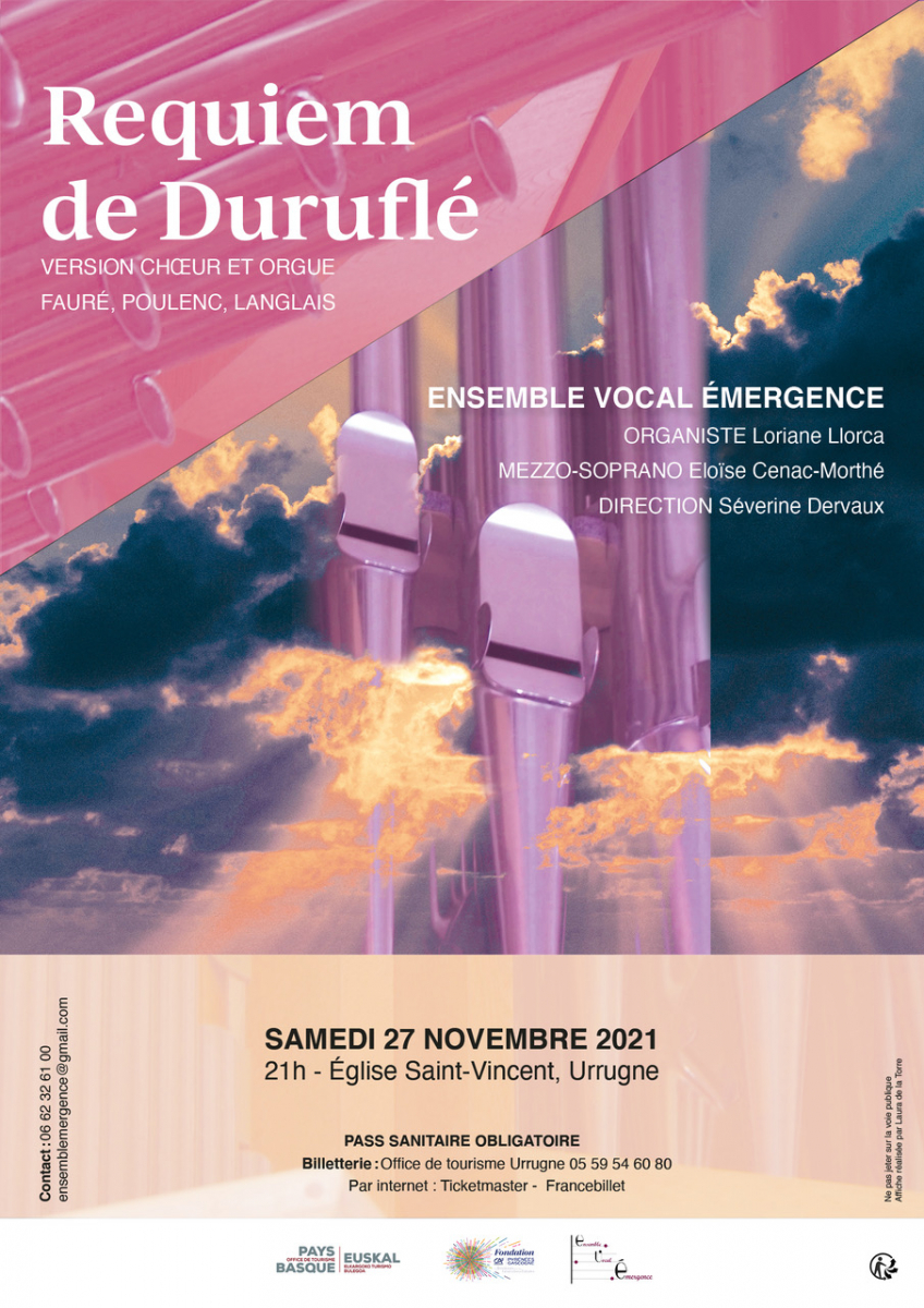 Urrugne : concert Duruflé, Fauré et Poulenc pour orgue et choeur