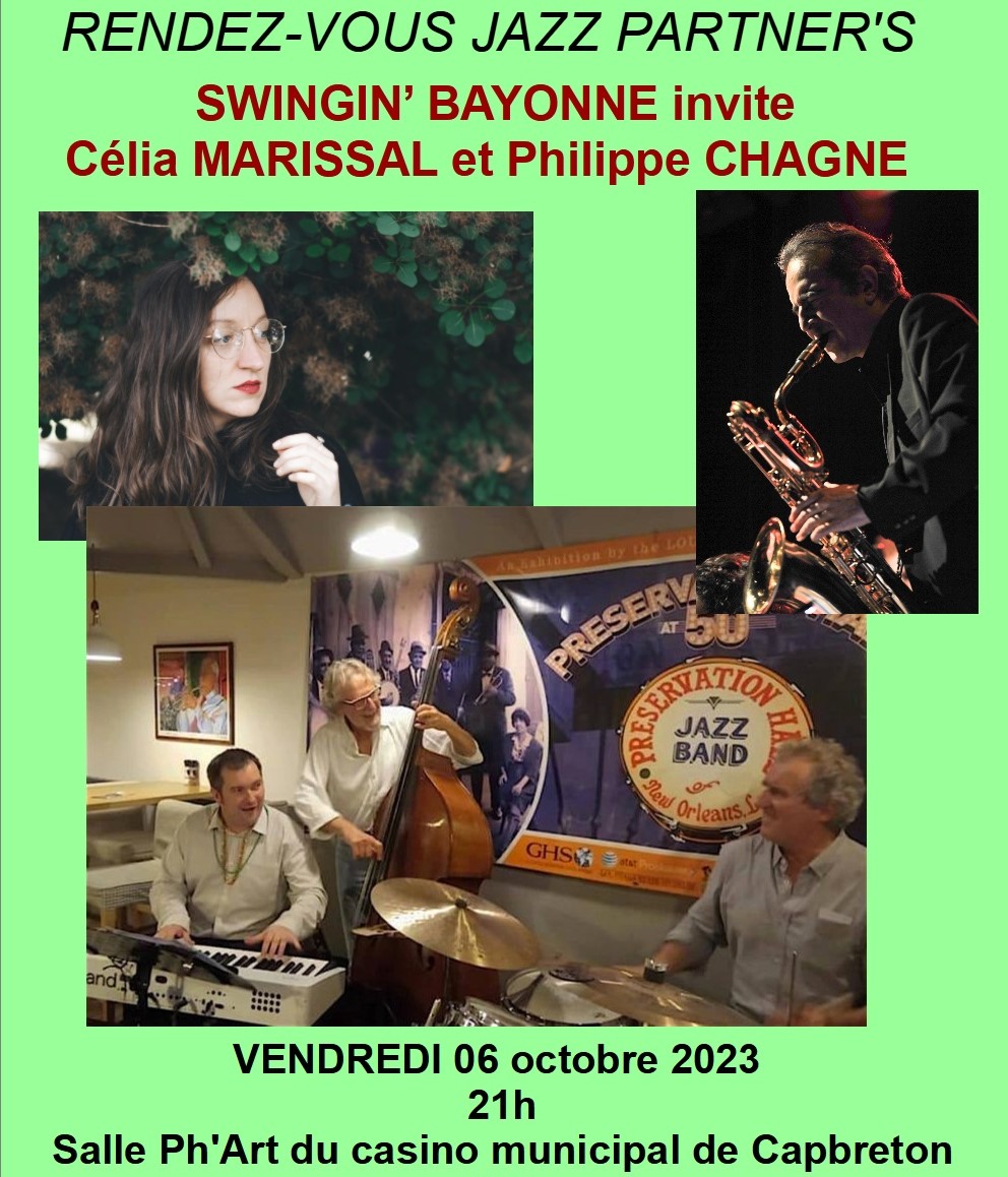 Capbreton : Swing'in Bayonne Trio avec Célia Marissal et Philippe Chagne