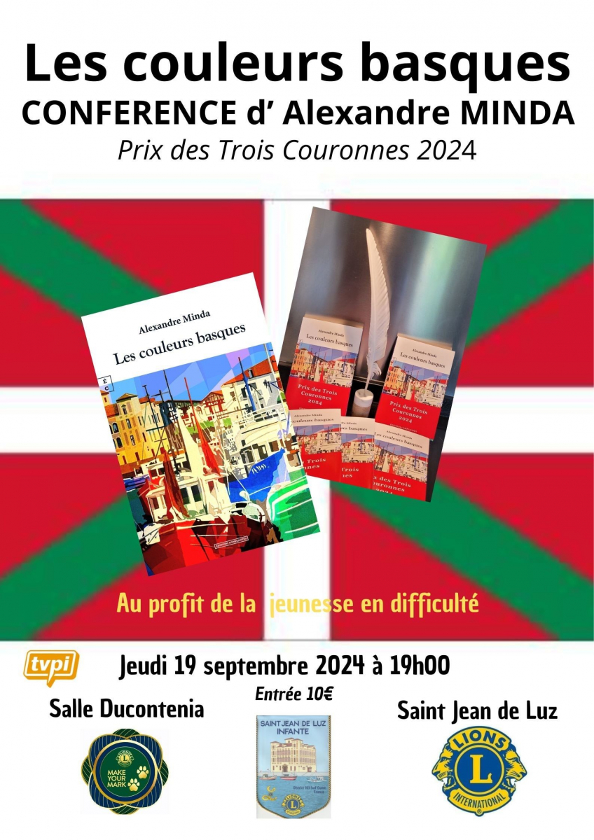 Saint-Jean-de-Luz : conférence "Les couleurs basques" d’Alexandre Minda