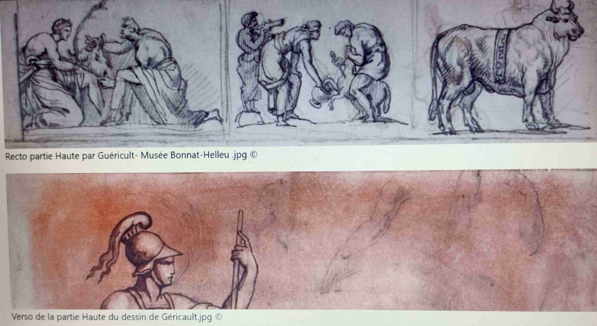 Le puzzle du dessin de Géricault reconstitué grâce aux Amis du Musée Bonnat-Helleu