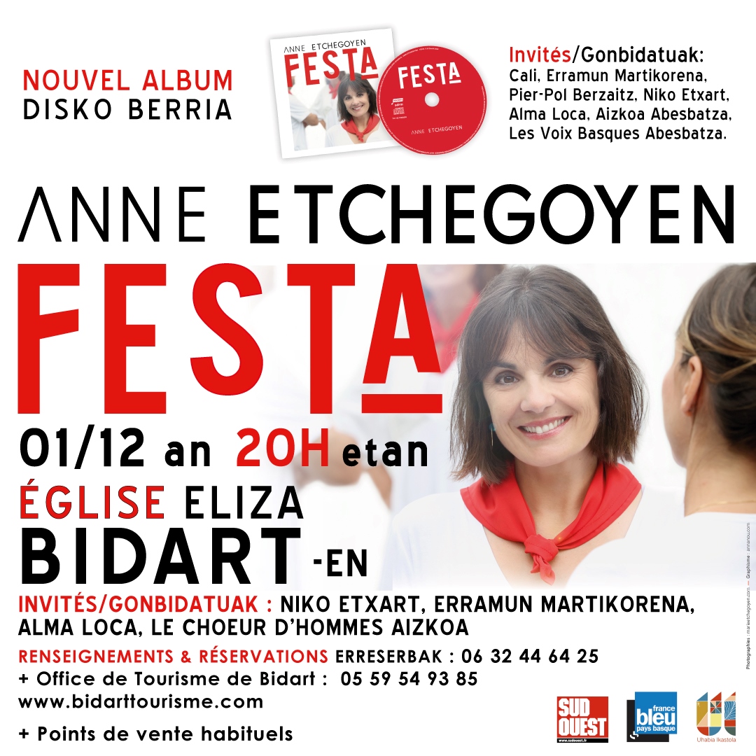 Eglise de Bidart : Anne Etchegoyen célébrera son nouvel album