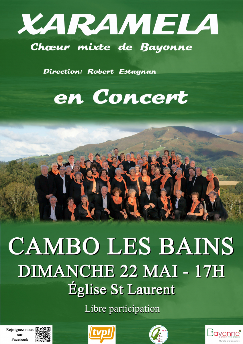 Cambo : concert du chœur Xaramela le 22 mai