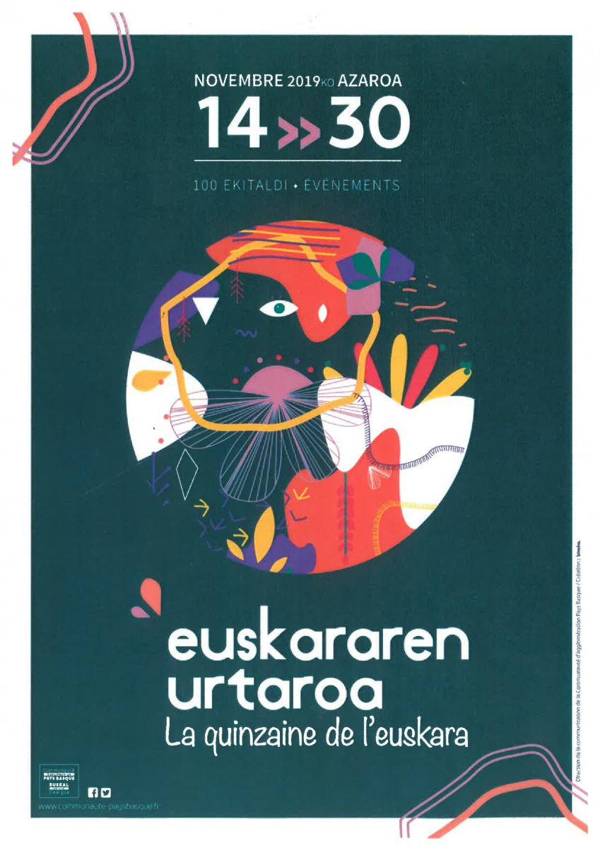 Euskararen Urtaroa 2019 : une centaine d’événements pour faire vivre le basque
