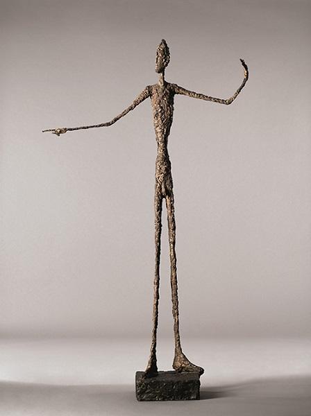 "L'homme au doigt" 1947 par Alberto Giacometti