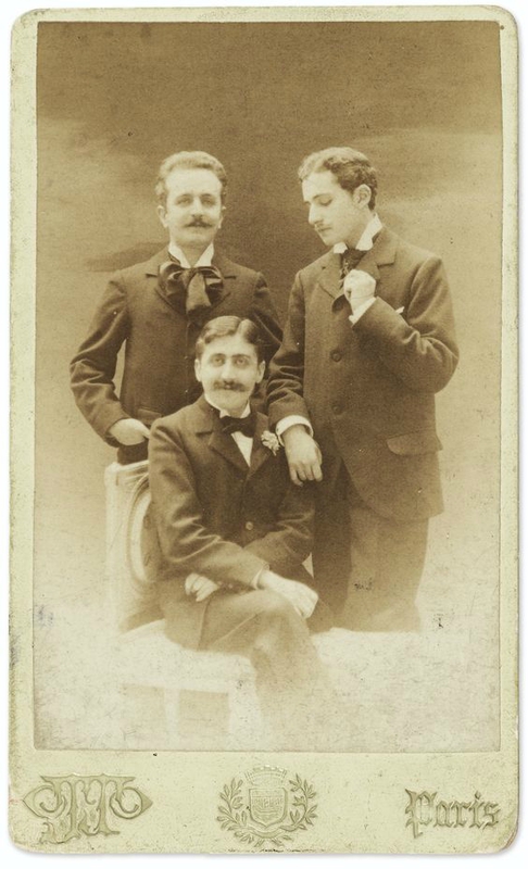 Marcel Proust, Lucien Daudet et Robert de Flers (Otto Wegener, fin 1896).jpg