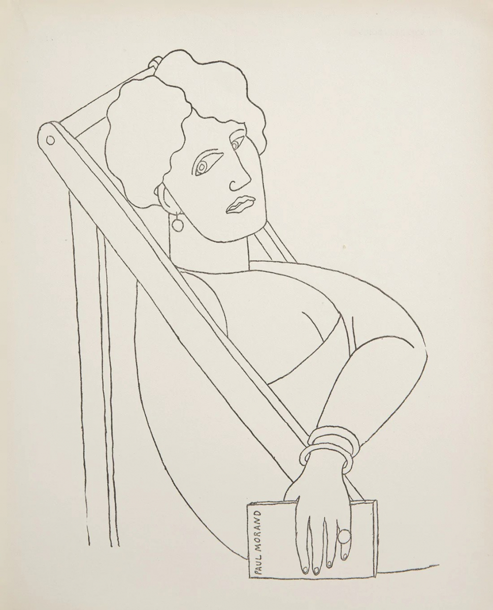 Dessin de Jean Cocteau en hommage à Paul Morand, 1923 .jpg