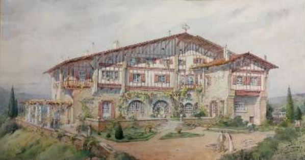 La façade Est d'Arnage 1905 dessin d'Albert Tournaire.JPG