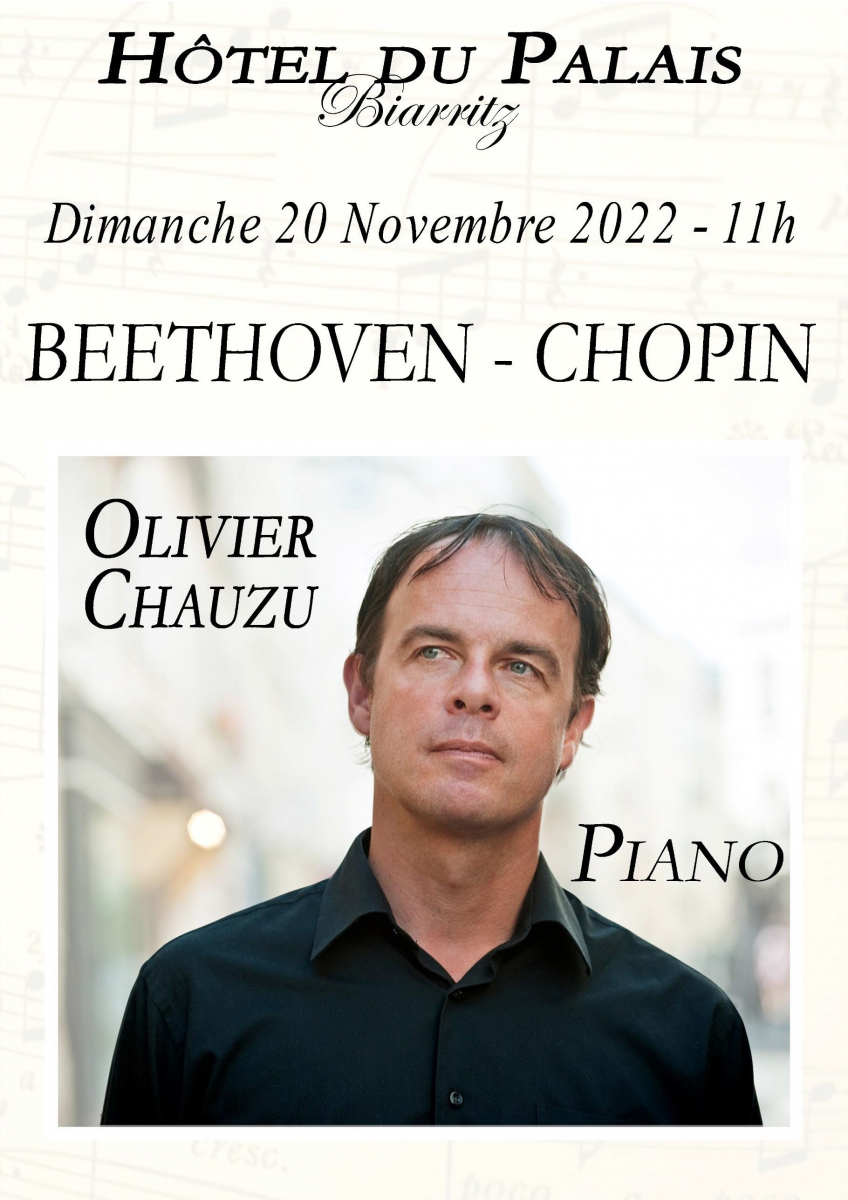 Le retour du pianiste Olivier Chauzu à l'Hôtel du Palais de Biarritz