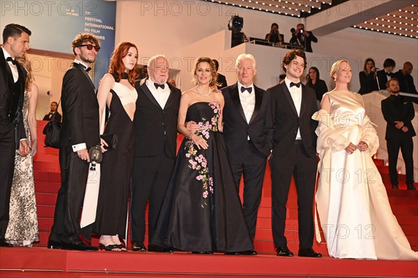 Taylor Jeanne, Penelope Mitchell, Paul Schrader, Alejandra Gere, Richard Gere, Homer James Jigme Gere, Uma Thurman au Festival de Cannes.JPG