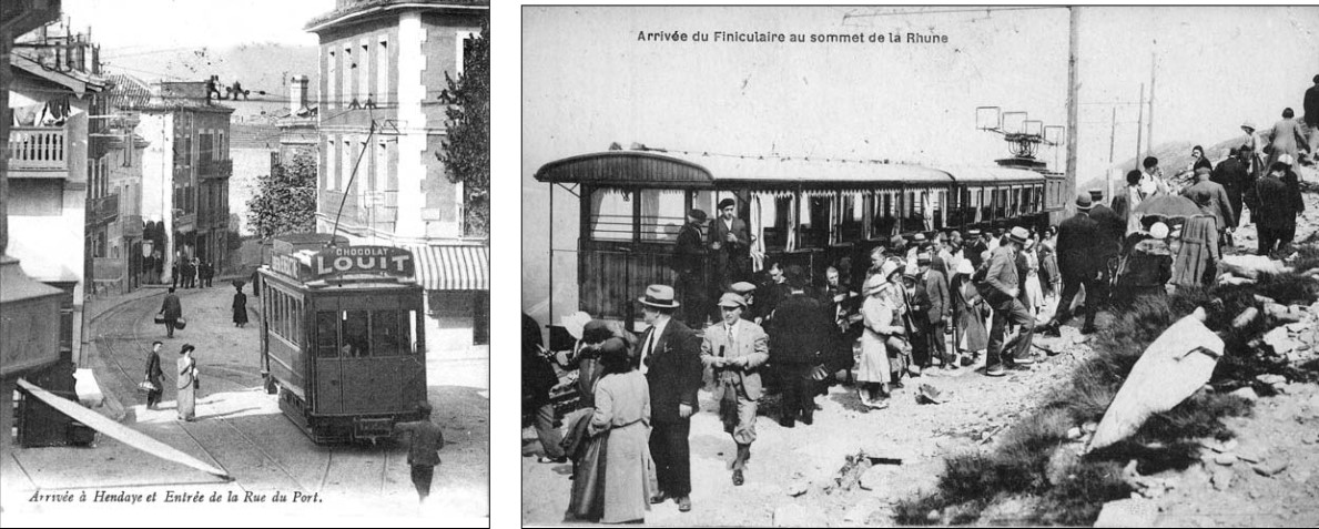 Tram à Hendaye et arrivée sur La Rhune.jpg