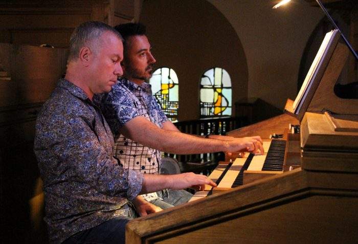 Olivier Vernet et Cédric Meckler pour le 10ème anniversaire de l’orgue d’Urrugne