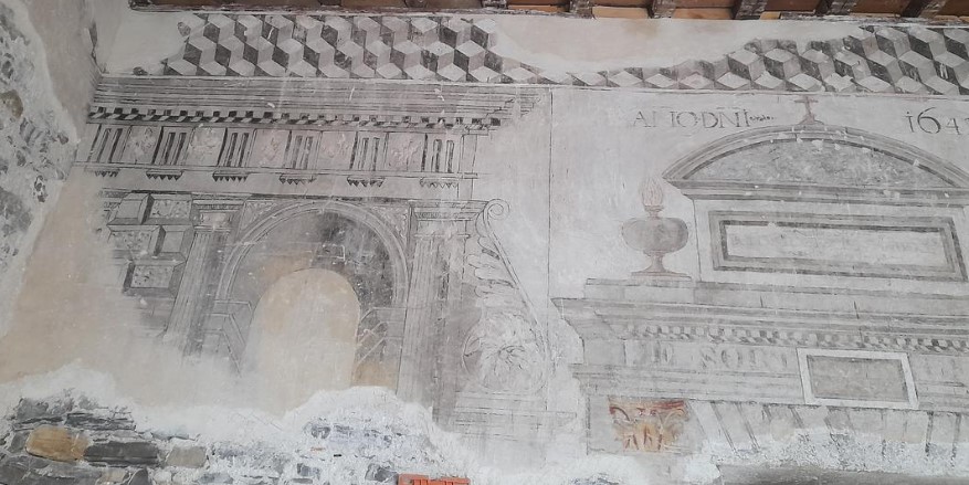 Fresques de décors romains découvertes dans le style du XVIIème .jpg