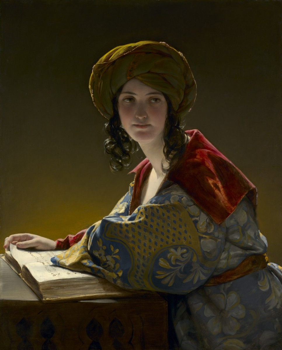 Lectrice rêveuse au turban par  Friedrich von Amerling.jpg