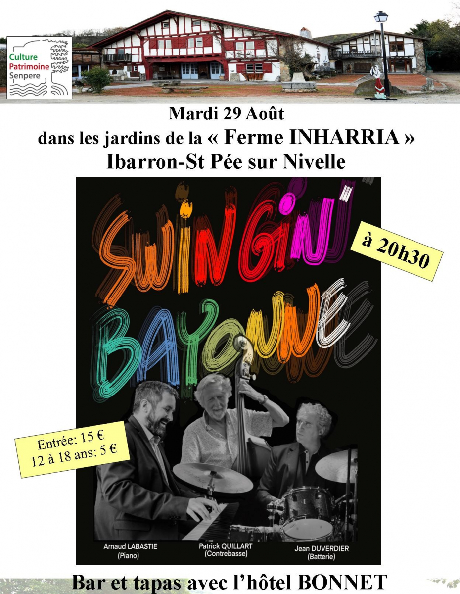 Saint-Pée-sur-Nivelle : concert de Jazz avec le trio Swingin' Bayonne