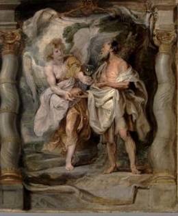 Pierre Paul Rubens - Le prophère Elie nourri par un ange -.JPG