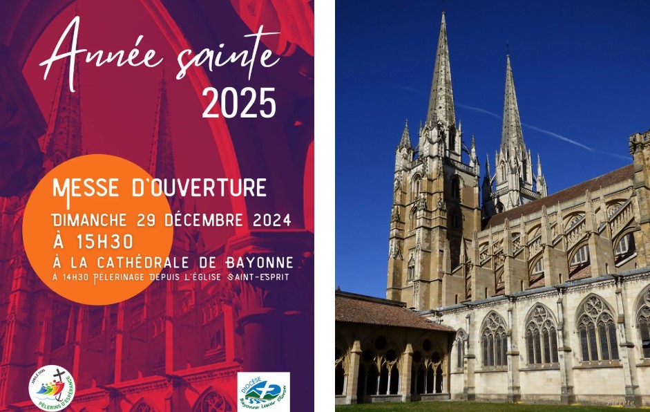 Bayonne, Lescar et Oloron : ouverture de l'Année sainte ce dimanche 29 décembre à 14h30