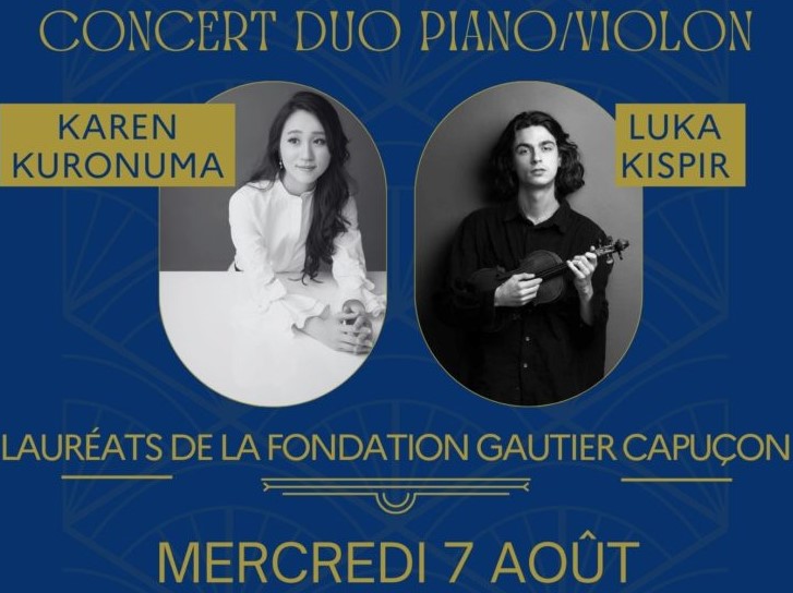 Cambo : duo piano/violon K. Kuronuma - Luka Ispir, lauréats de la Fondation Gautier Capuçon