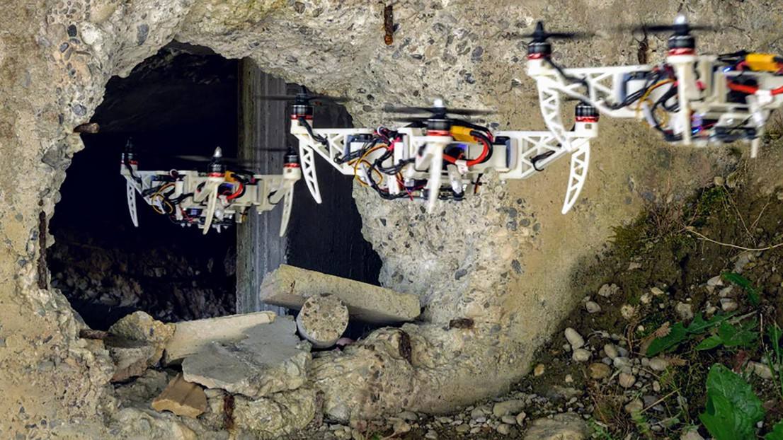 Un drone pliable pour accéder aux zones étroites