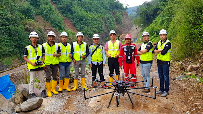 Terra Drone Indonesia prouve l’efficacité des drones LiDAR sur les chantiers de construction.