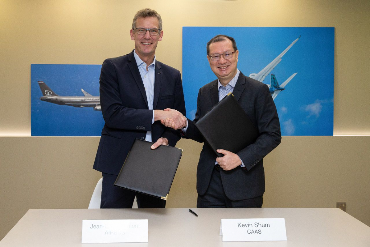 Mobilité aérienne : Airbus signe un accord avec la CAAS